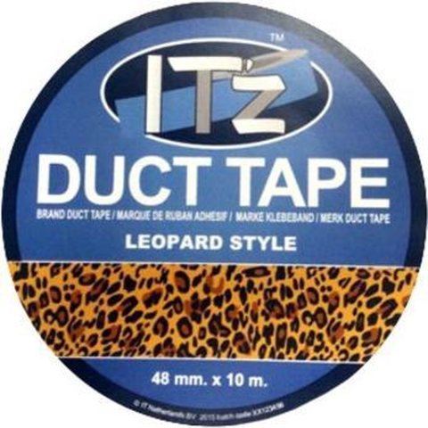Adezivi si benzi adezive - Banda adeziva Itz Duct Tape, 10 m x 4.8 cm, Leopard Style