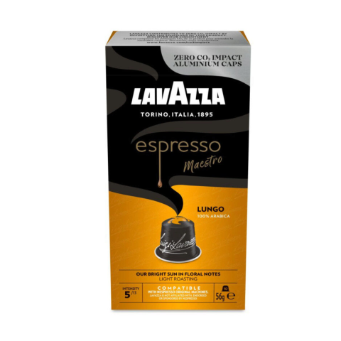 Ceai si Cafea - Cafea capsule Lavazza Lungo, compatibile Nespresso, aluminiu, 10 x 5,7 g