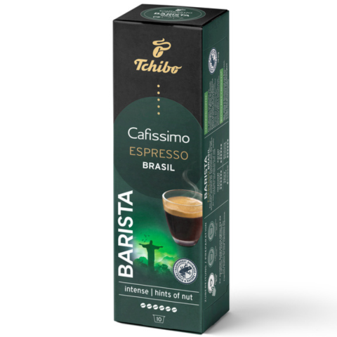 Ceai si Cafea - Cafea Tchibo Cafissimo Barista Espresso Brasil, Hints of nut, 10 capsule, 78 g