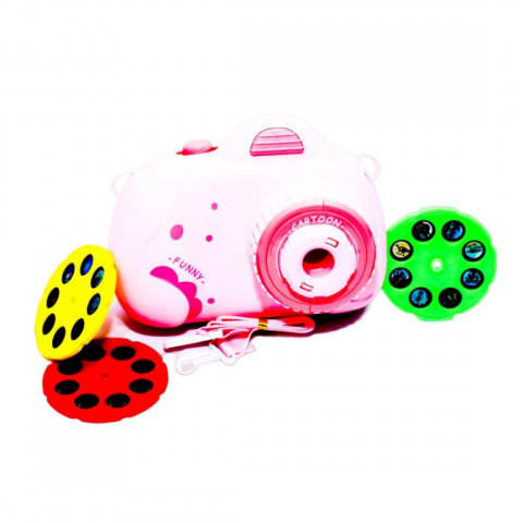 Jocuri si jucarii educative - Camera foto cu proiector de imagini, Roz - Ileana  Prodexim