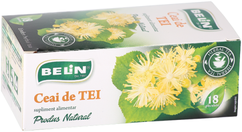 Ceai - Ceai de tei Belin, 18 plicuri, 18 gr
