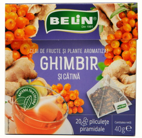 Ceai Ghimbir si Catina Belin, 20 plicuri piramidale, 40 gr [2]