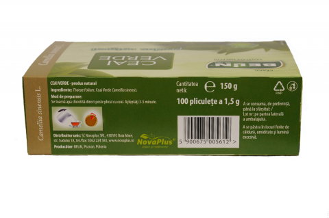 Ceai verde Belin, 100 plicuri, 150 gr [1]