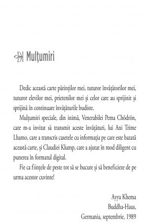 Cunoaste-ti calea. Un ghid budist complet pentru meditatie, credinta si transcendenta in viata de zi cu zi de Ayya Khema [3]