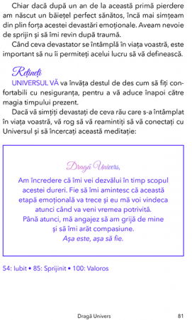 Draga Univers. 200 de mini-meditatii pentru manifestari instantanee de Sarah Prout [9]