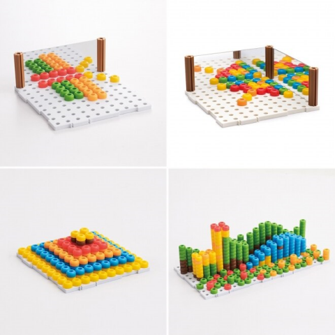 Joc creativ Mozaic - Magic Color Beans, 3 ani + [1]