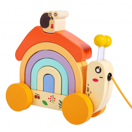 Puzzle 3D Lemn - Jucarie motrica Melc - Ileana Prodexim