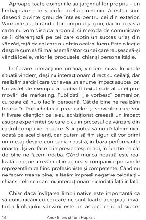 Limbajul vanzarilor de Andy Eilers si Tom Hopkins [10]