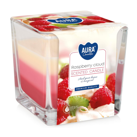 Lumanare Parfumata Aura Candles Raspberry cloud, 170 g