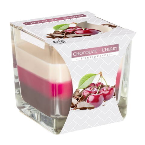 Lumanare parfumata Bispol Aura - Ciocolata - Cirese, 170 g