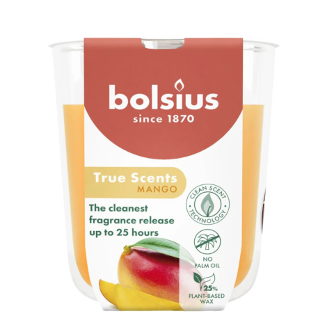 Lumanari si candele - Lumanare parfumata Bolsius, Mango , 25 ore ardere, 80x73mm