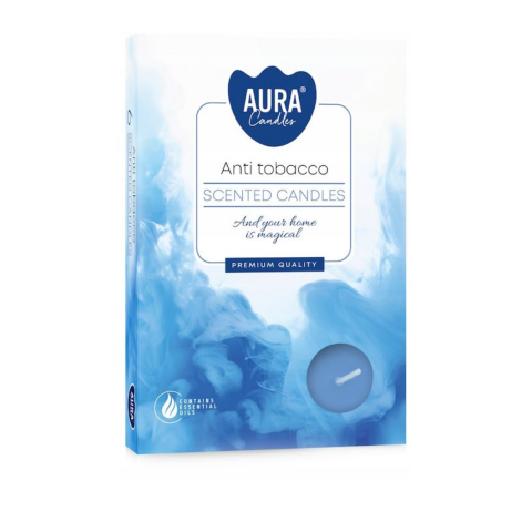 Lumanari si candele - Lumanari parfumate, Bispol Aura Candles, Anti tobacco, 6 bucati