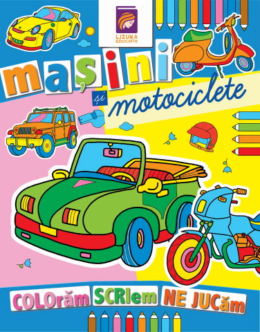 Carti pentru copii - Masini si motociclete. Carte de colorat