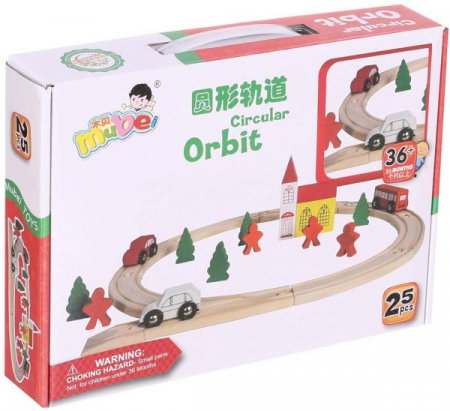 Figurine - Pista circulara de curse din lemn Mubei TOYS