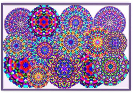 Cadouri - Platou Mandala de sticla - LILA - LILA