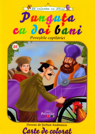 Sa coloram cu Nicol - Punguta cu doi bani. Carte de colorat
