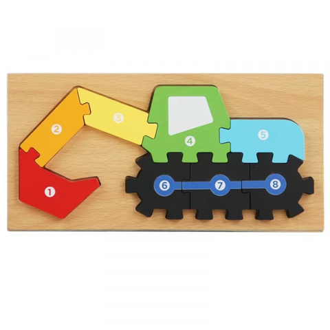 Puzzle - Puzzle 3D Excavator Montessori