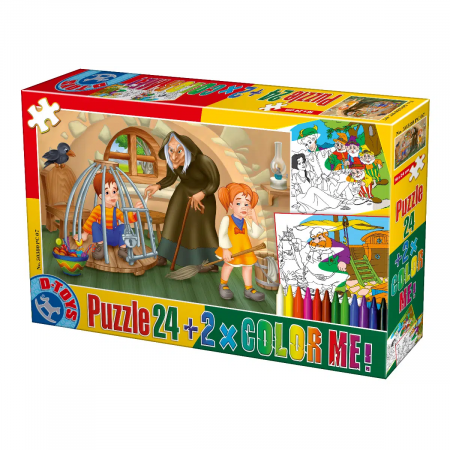 Puzzle-uri - Puzzle Color Me - Hansel si Gretel
