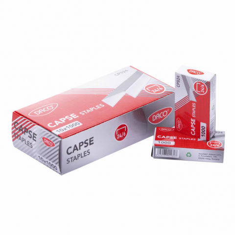 Capse si agrafe - Set 10 cutii Capse nr.24/6 DACO