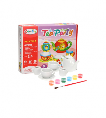 Creativitate - Set pictura pe ceramica - Petrecere cu ceai