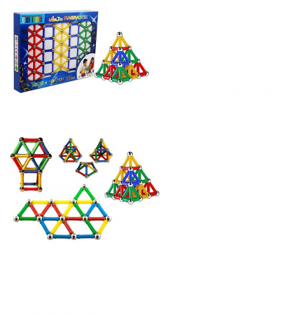 Creativitate - Joc modular magnetic Magnastix 103 piese