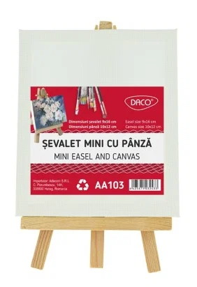 Arte Plastice - Sevalet mini cu panza 10x12 cm  - DACO