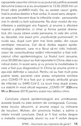 SPIKE. Vaccinare sau injectare de gene? de Prof. Dr. Med. Martin Haditsch [10]