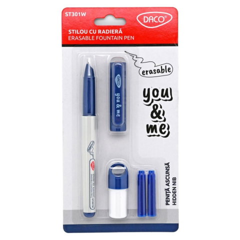 Instrumente de scris - STILOU DACO CU RADIERA, PENITA ASCUNSA, YOU AND ME ST301W