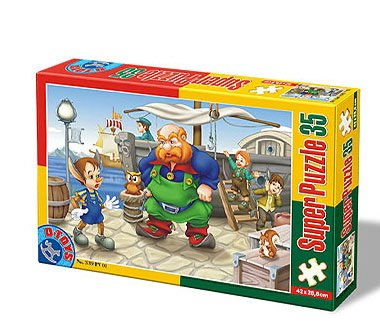 Puzzle - Super Puzzle Pinocchio 35 Piese D-TOYS