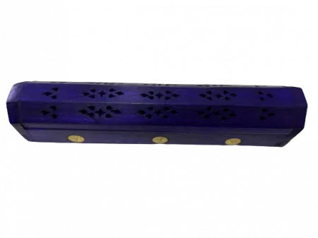 Suport lemn betisoare parfumate si conuri Cufar Violet [1]