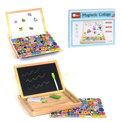 Jocuri - Tablita magnetica educativa cu puzzle animale 3 in 1