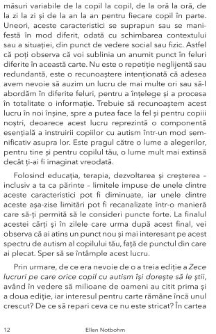 Zece lucruri pe care orice copil cu autism isi doreste sa le stie de Ellen Notbohm [7]
