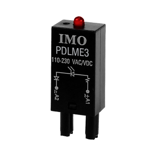 Relee electromagnetice - PDLME3, modul plug-in 110-230 AC/DC, dioda, LED, rezistor pentru SRNE2-D / S, SRNE3-D SRNE4-D / S SRNE3-S / T, SRNE5-S / T