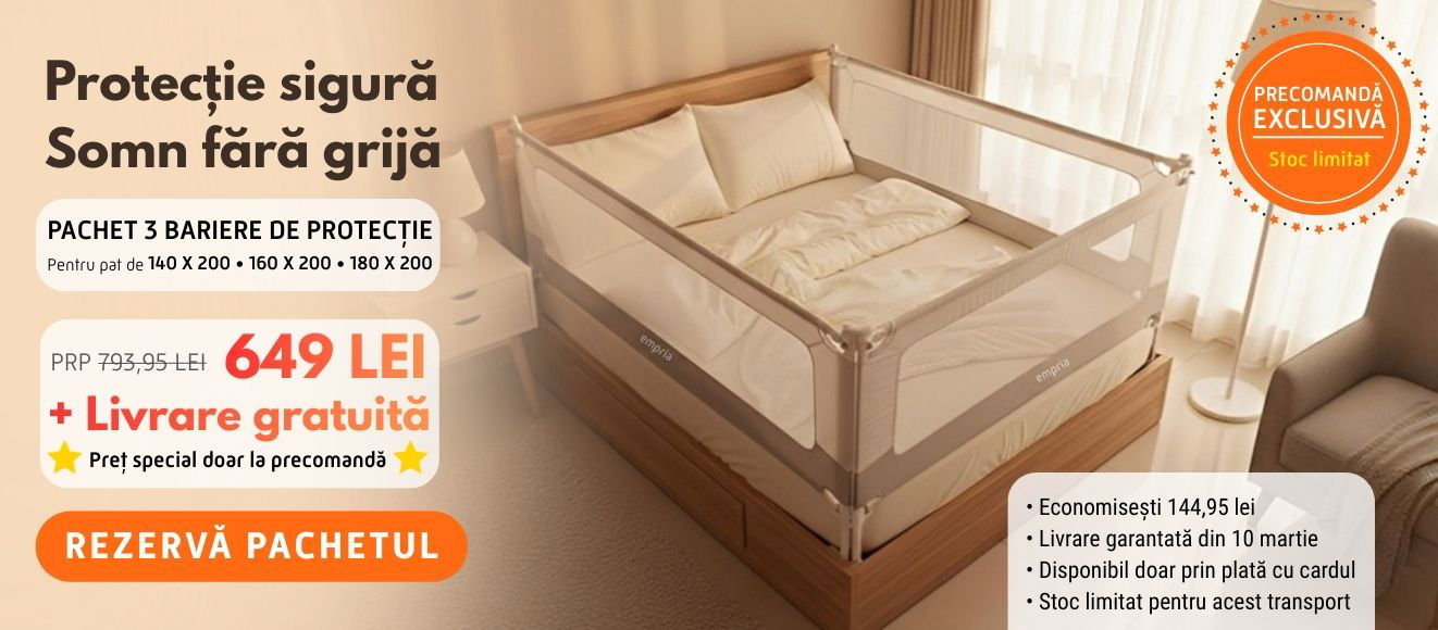 Precomanda Set 3 Bariere Siguranta Dubla White