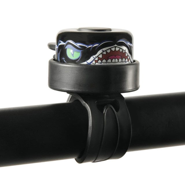 Claxon pentru bicicleta copii cu prindere de ghidon, model Crazy Dragon Negru