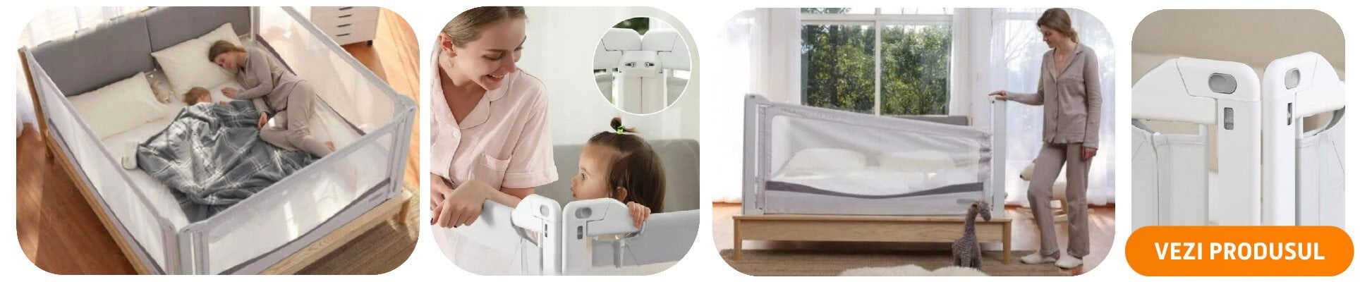 imagine cu diverse secvente pentru bariera de pat xxl de la empria