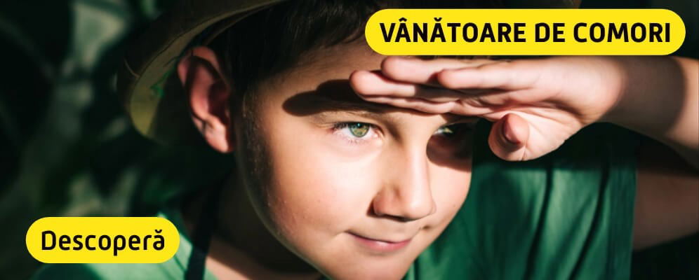 banner informativ cu vanatoarea de comori 