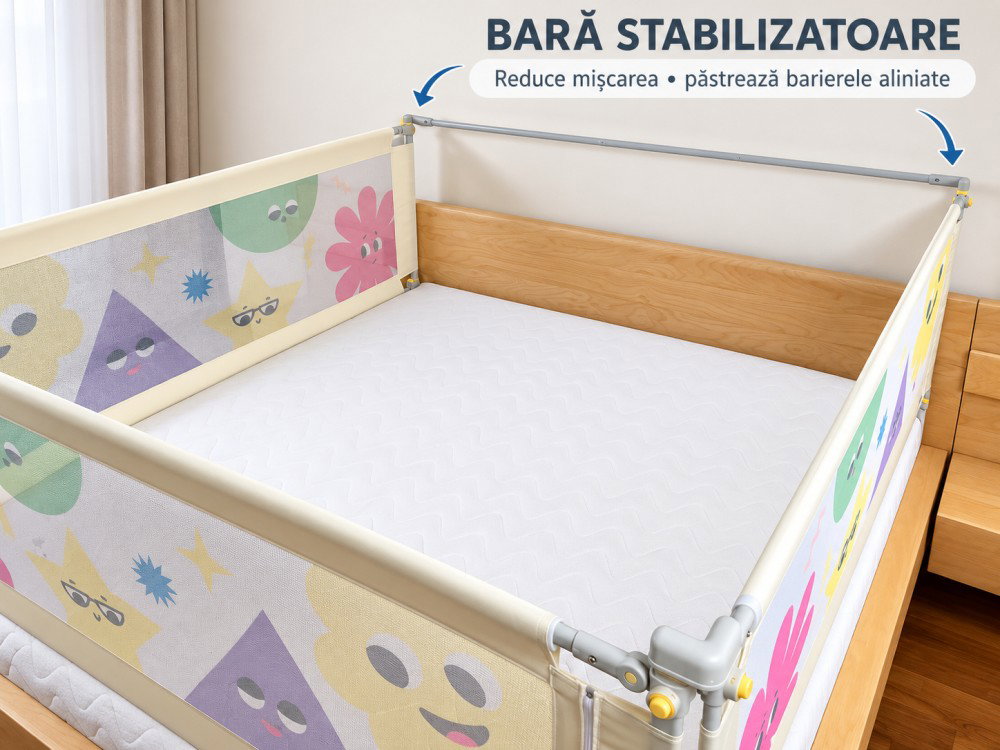 Bară stabilizatoare pentru bariere de pat