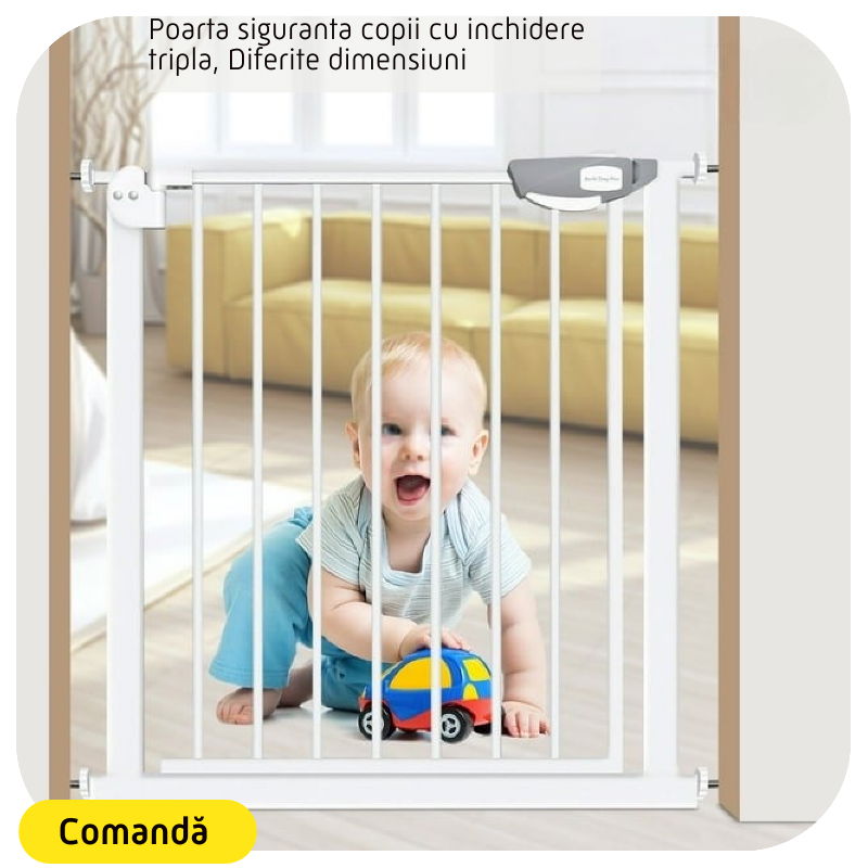 imagine cu copil mic dupa poarta de siguranta empria