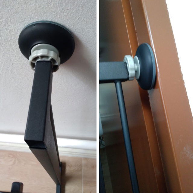 Montarea pe diverse suprafete cu cupa lata pentru fixare poarta siguranta