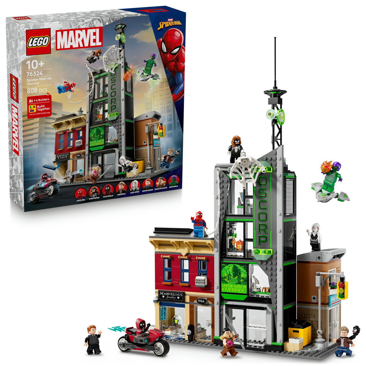 LEGO - LEGO®  Marvel Super Heroes - Omul-Paianjen vs Oscorp (76324), 808 piese