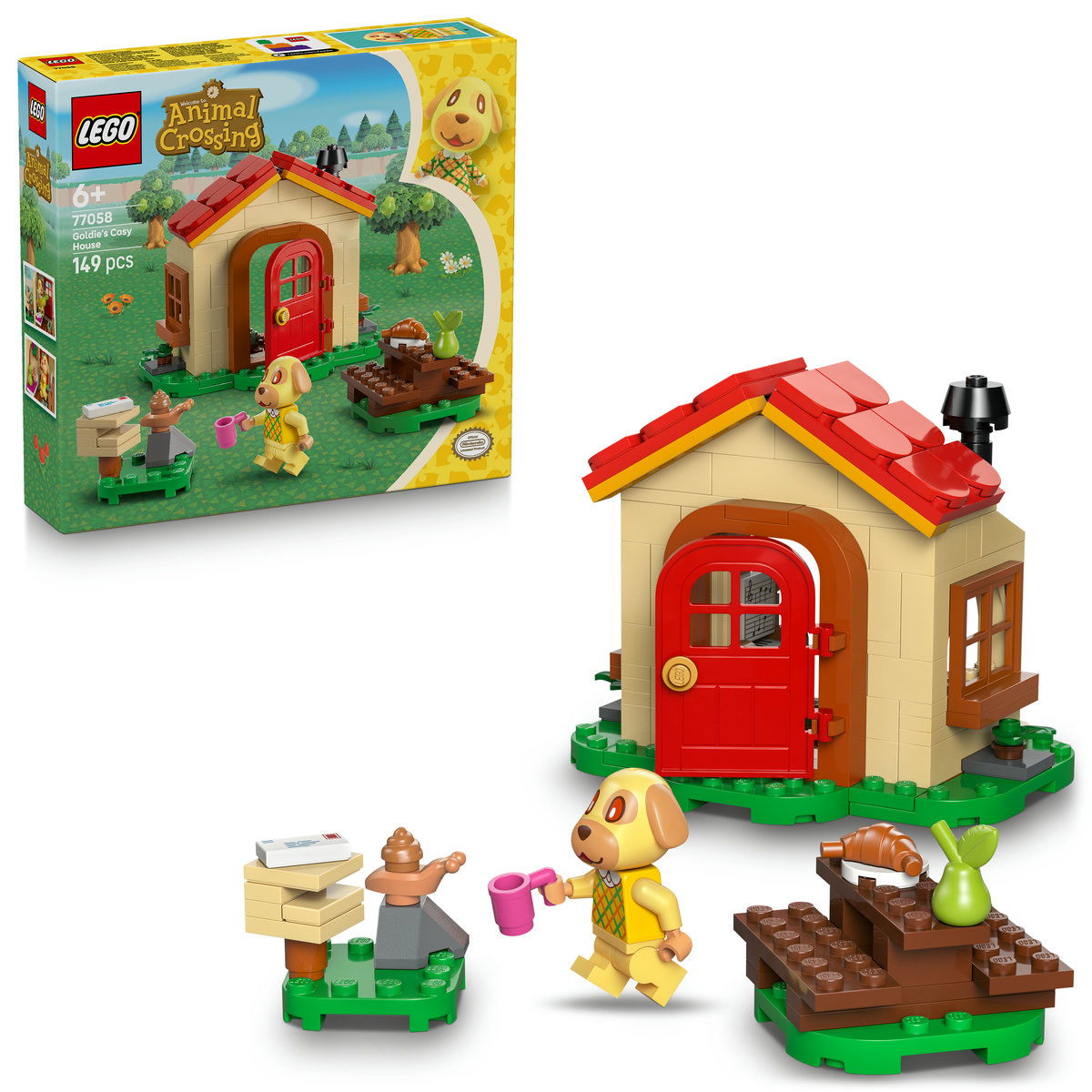 LEGO - LEGO®  Animal Crossing - Casa confortabila a lui Goldie (77058), 149 piese