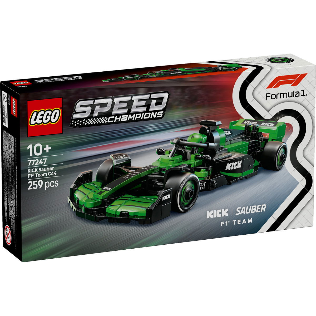 Jucarii copii si jocuri educative -  LEGO®  Speed Champions - Masina de curse KICK Sauber F1® Team C44 (77247), 259 piese