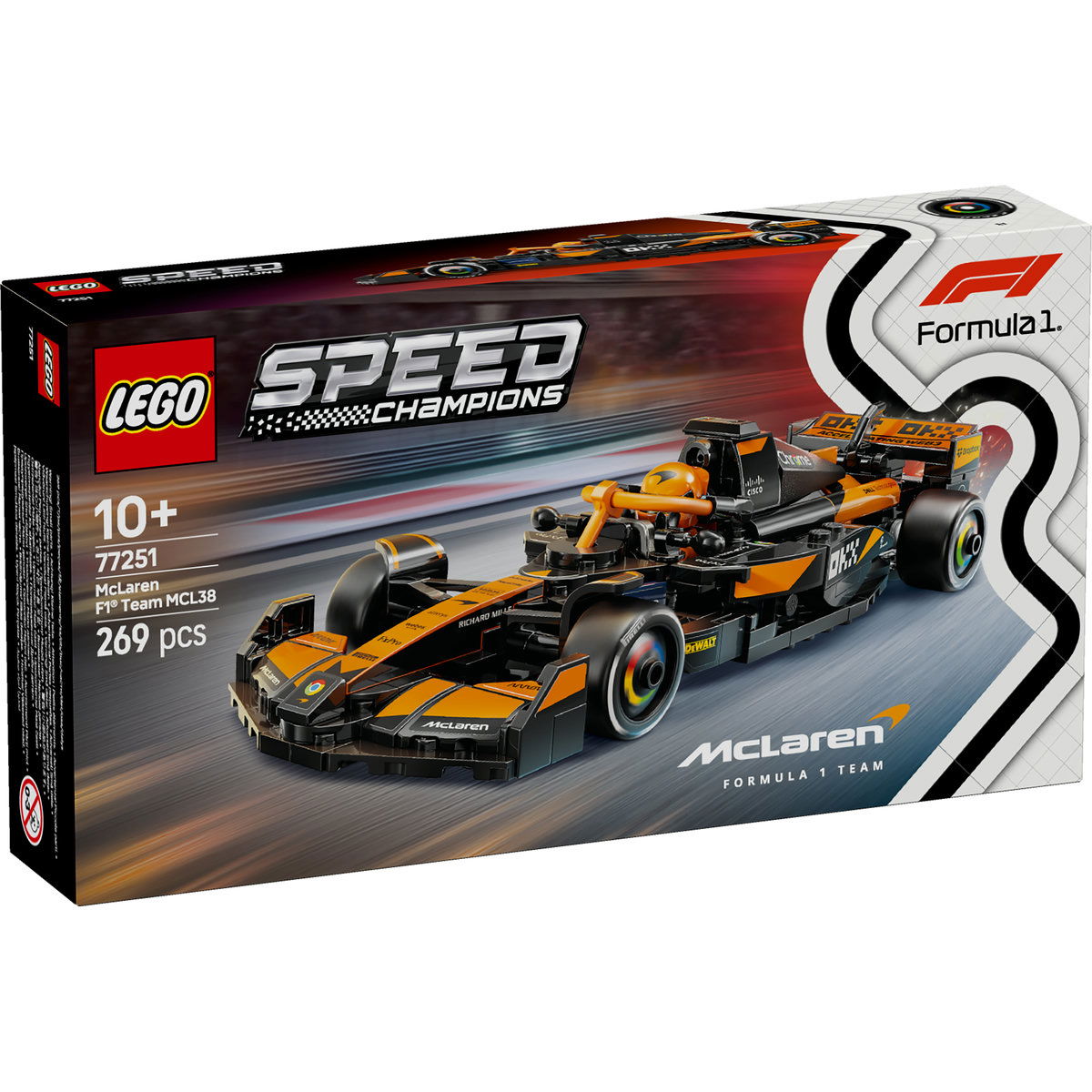Jucarii copii si jocuri educative -  LEGO®  Speed Champions - Masina de curse McLaren F1® Team MCL38 (77251), 269 piese