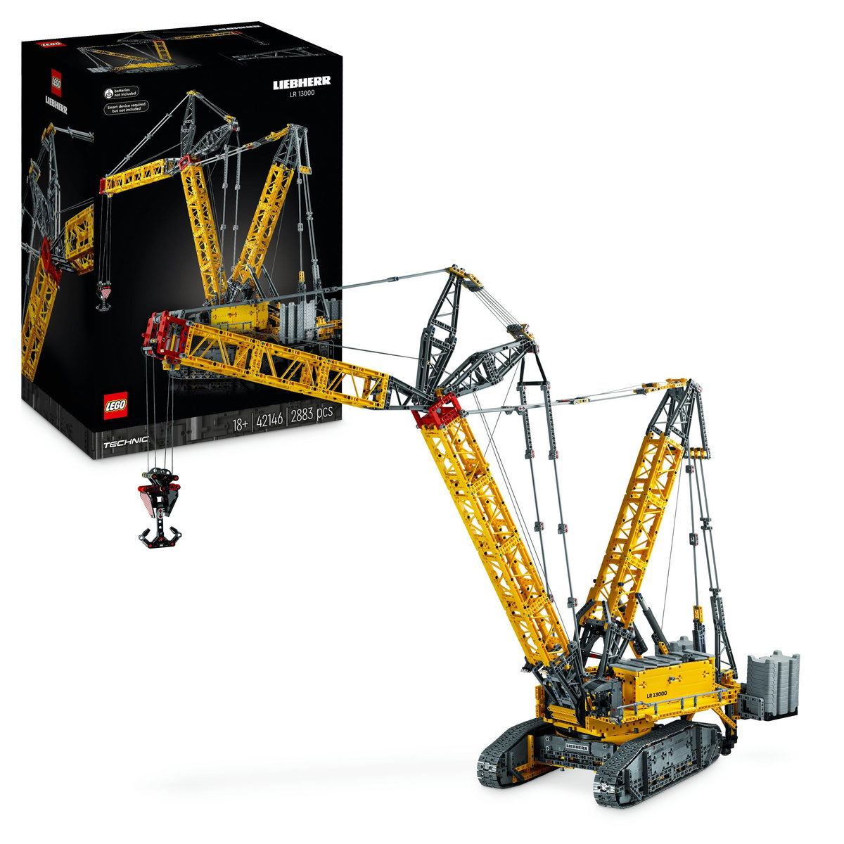Jucarii copii si jocuri educative -  LEGO®  Technic - Macara pe senile Liebherr LR 13000 (42146), 2883 piese