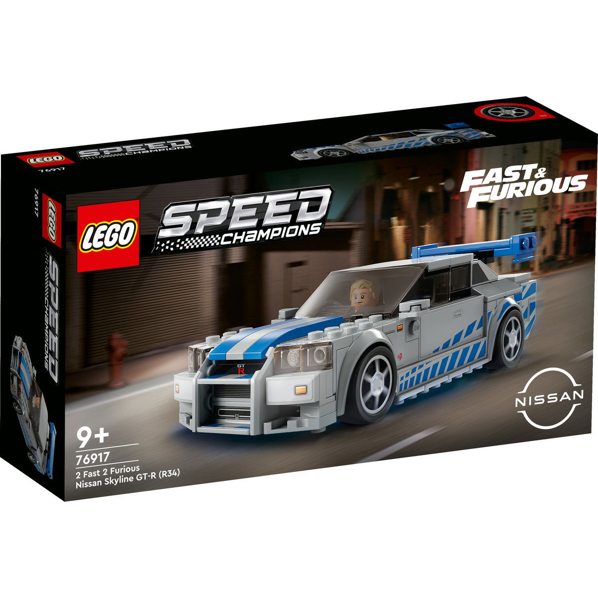 Jucarii copii si jocuri educative -  LEGO®  Speed Champions - Nissan Skyline GT-R (R34) 2 Fast 2 Furious (76917), 319 piese