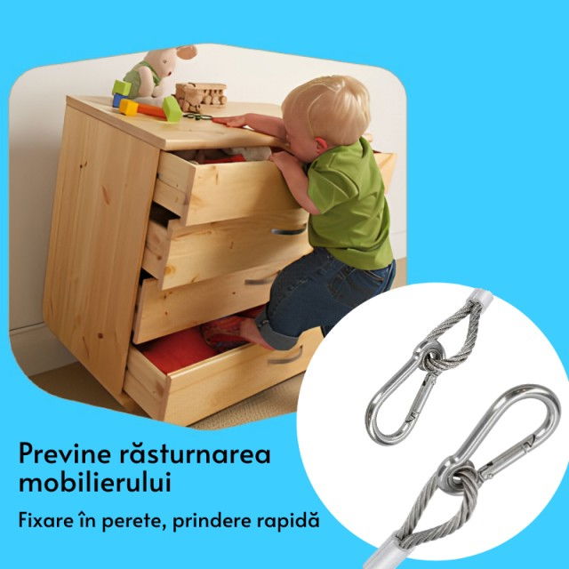 Ancore mobila anti-rasturnare, sistem de siguranta impotriva daramarii, protectie cutremur, Empria, 2 buc [4]