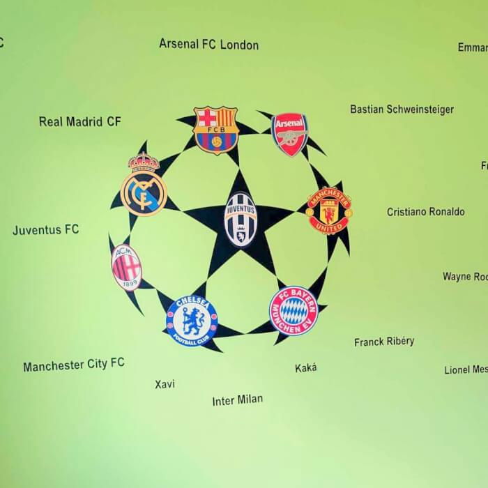 Autocolant de perete - Lumea fotbalului, Cerc, 90 x 90 cm [4]