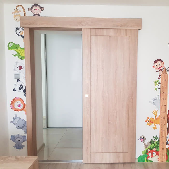 Autocolant pentru perete - Animale de la zoo in jurul usii, set 9 buc, de la 14 la 29 cm pe ambele parti [3]
