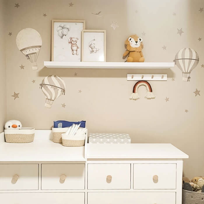 Autocolante baloane in nuante neutre, 6 buc [6]